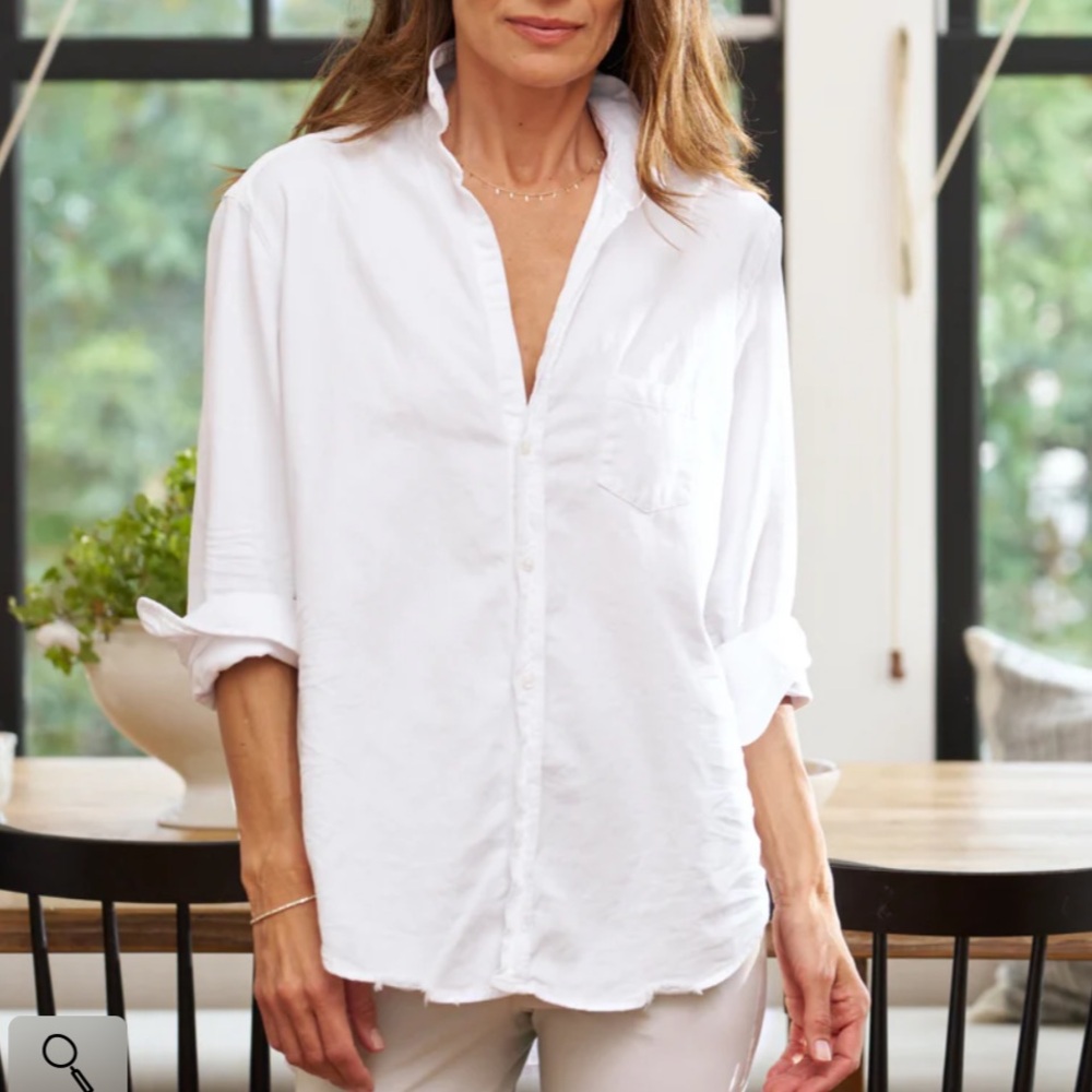 Frank & Eileen White Button-Up Shirt